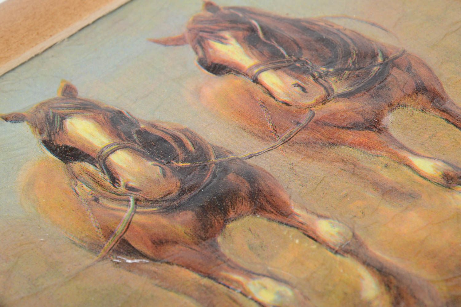 Tableau chevaux fait main Tableau décoratif Déco murale Cadeau original photo 3