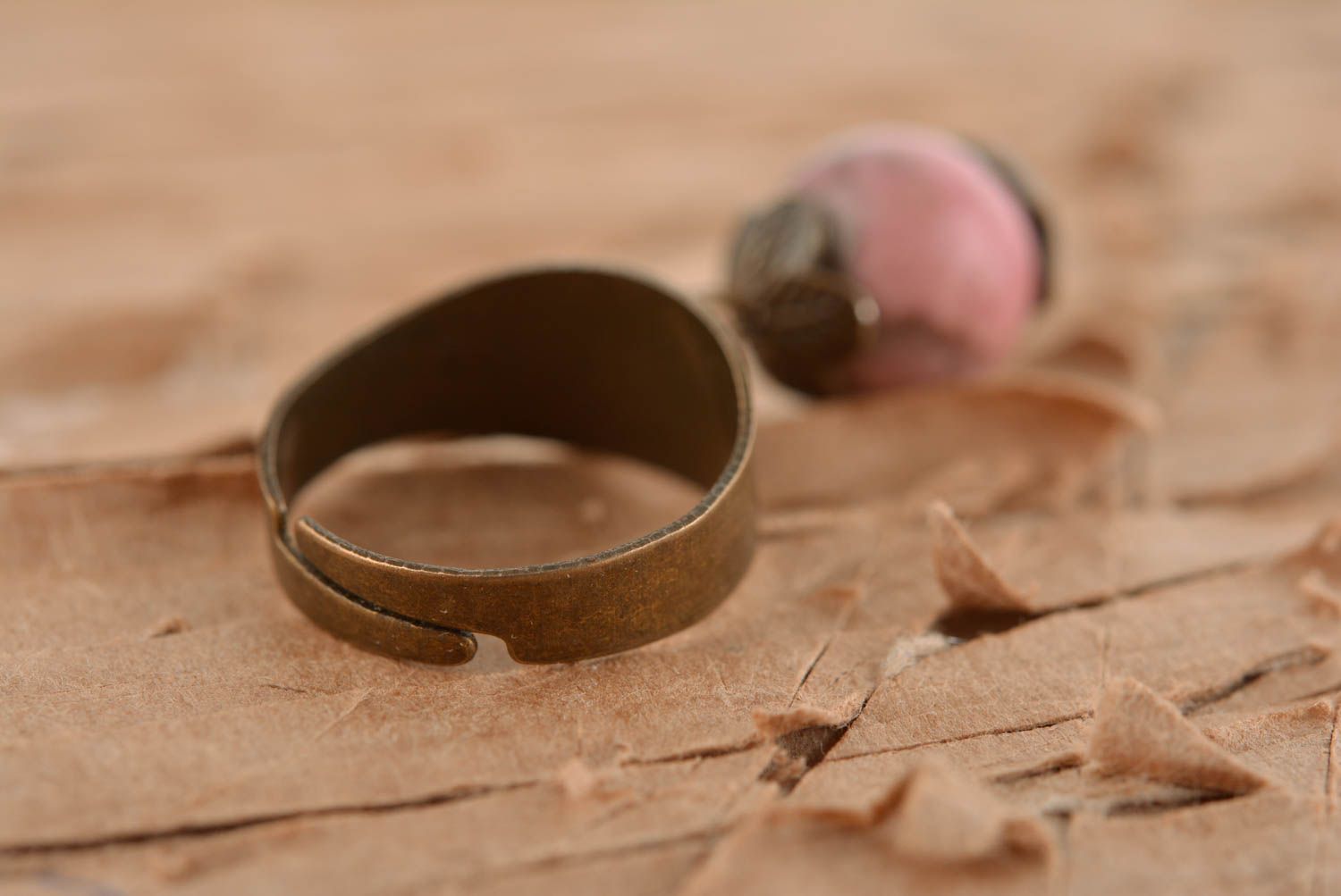 Кольцо ручной работы кольцо из металла модное кольцо для женщин красивое фото 5