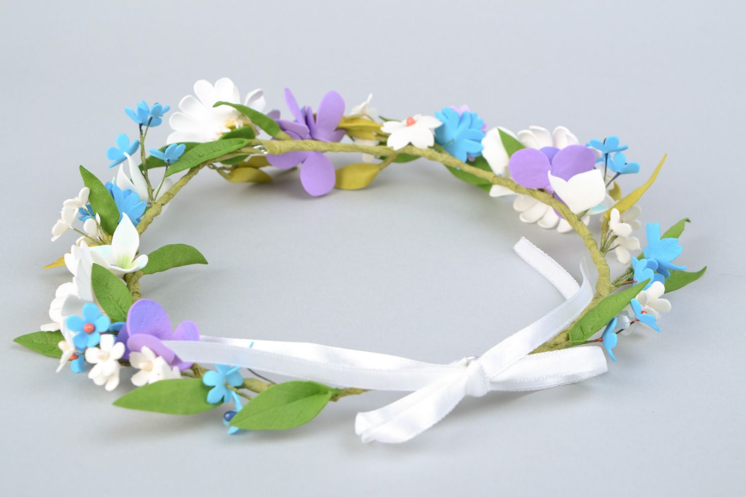 Handmade wedding accessory unusual wreath flower wreath for women gift ideas photo 5