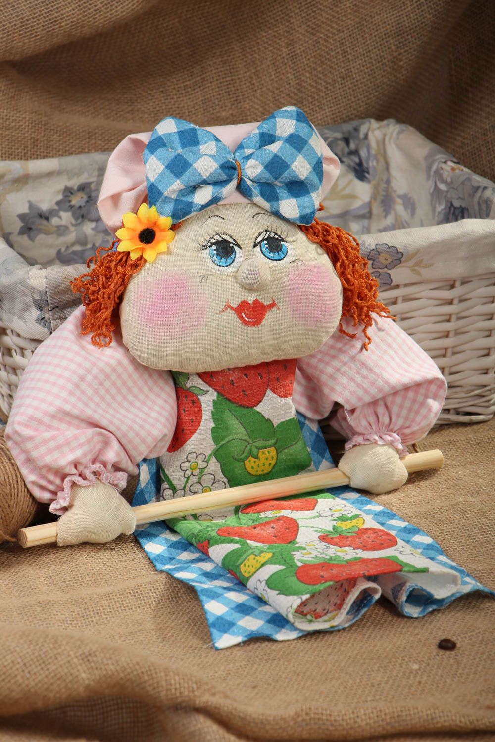 Кукла держатель для полотенец Бабка-полотенце фото 5