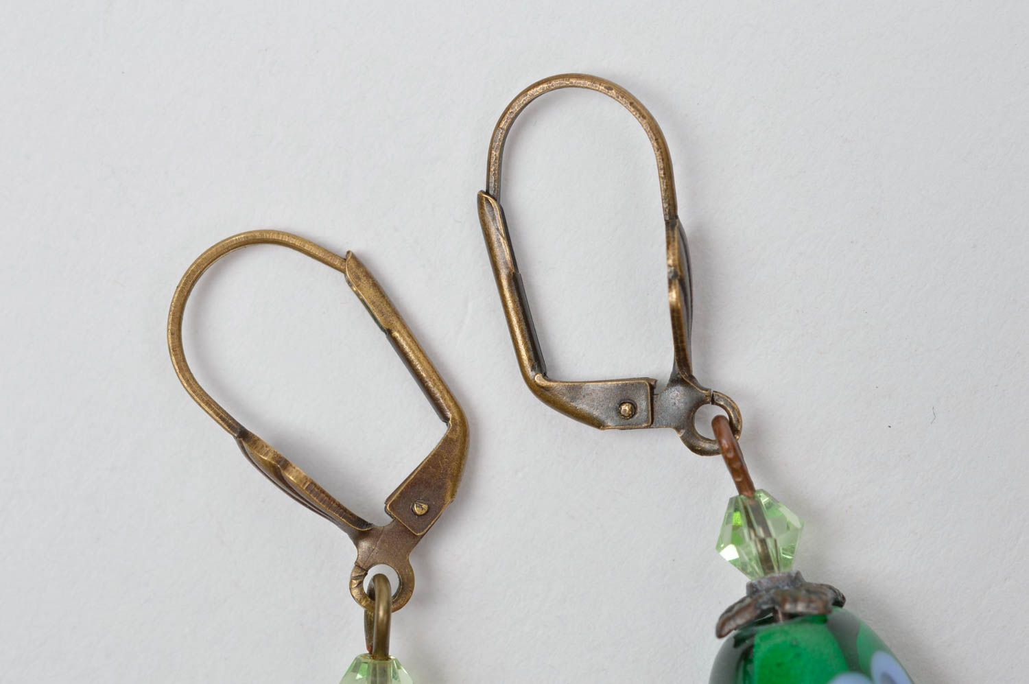 Handgemachtes Accessoire für Frauen Damen Schmuck Glas Ohrringe schöner Schmuck foto 4