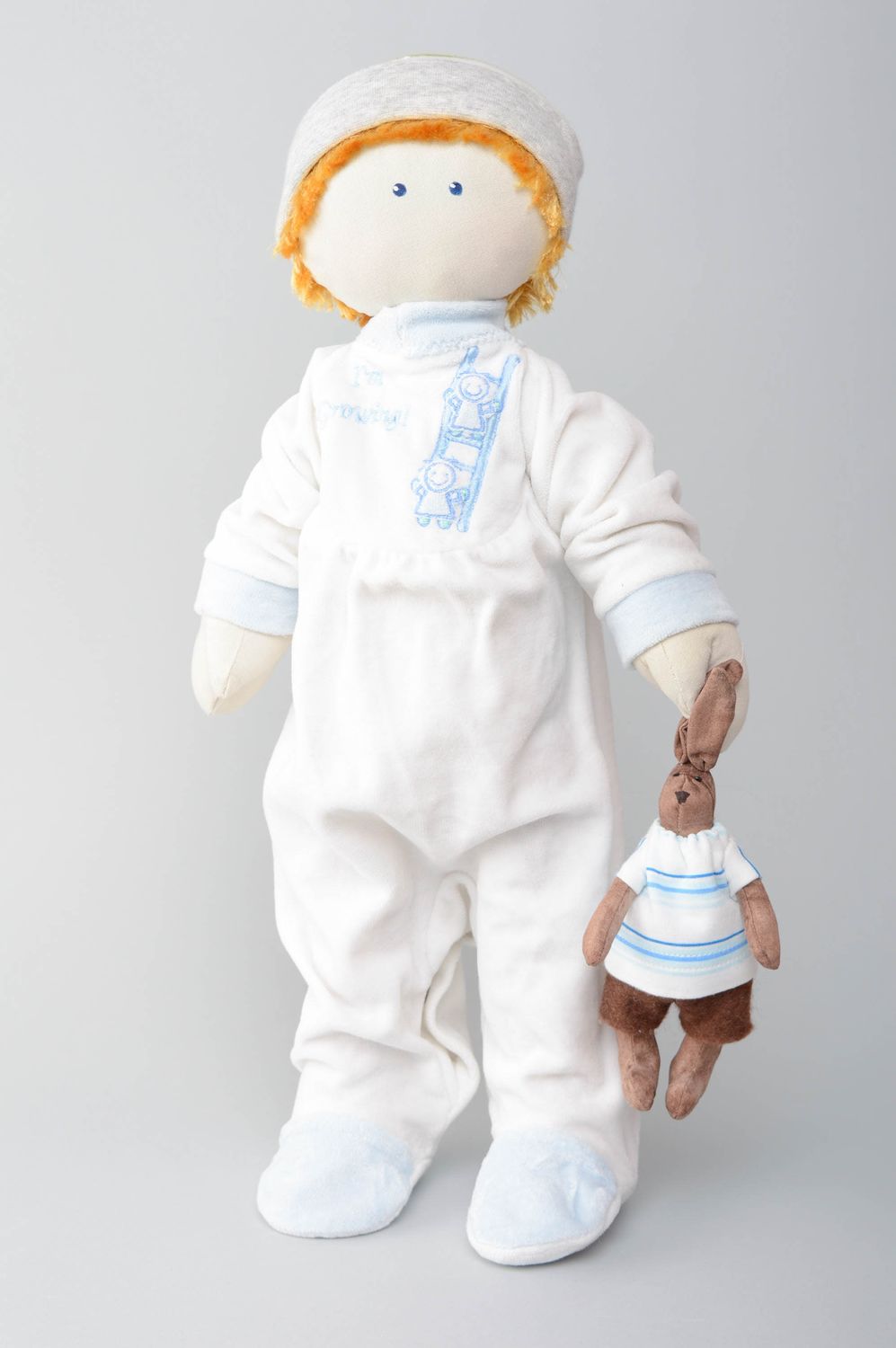 Игрушка-кукла из ткани ручная работа малыш  фото 1