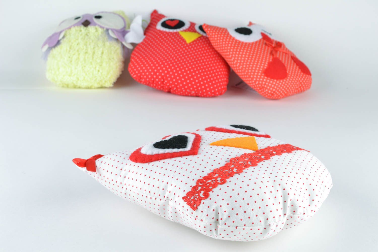 Fabric interior toy in the shape of owl photo 5