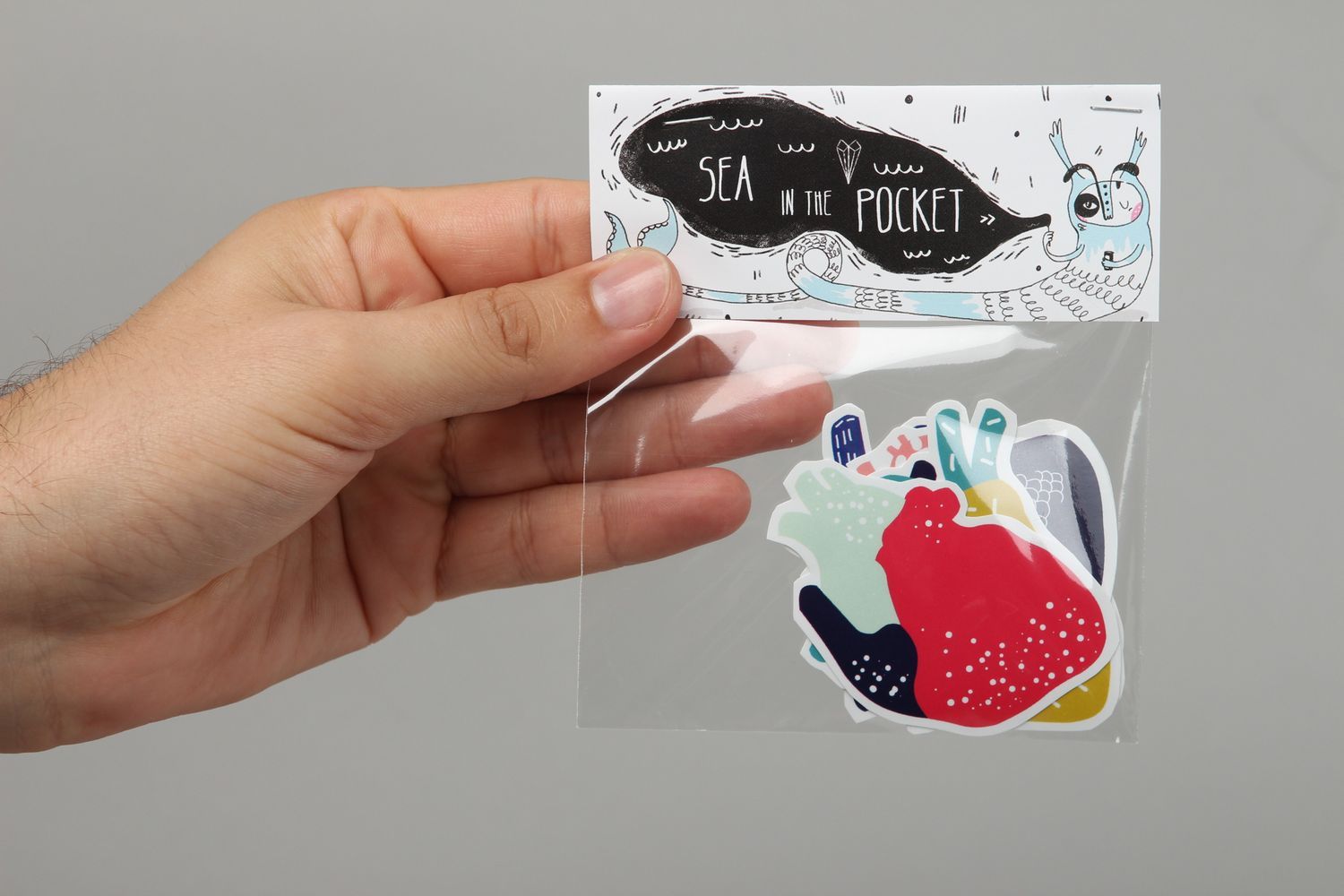 Unusual handmade funny stickers vinyl sticker design 6 pieces gift ideas photo 5