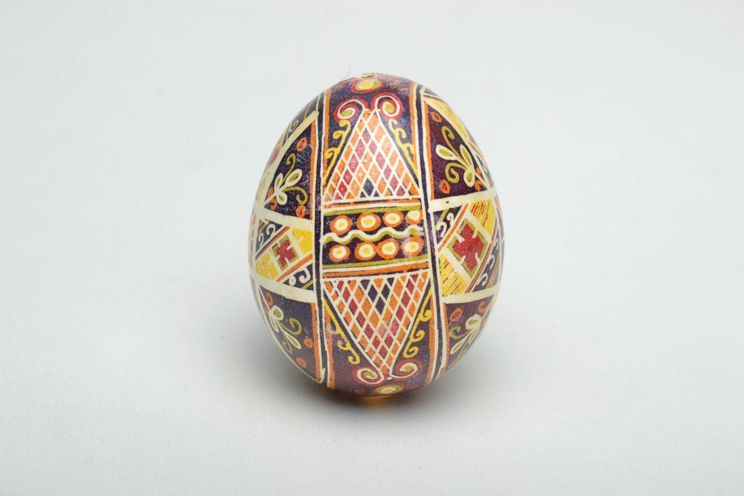 Painted egg with traditional symbolics photo 3