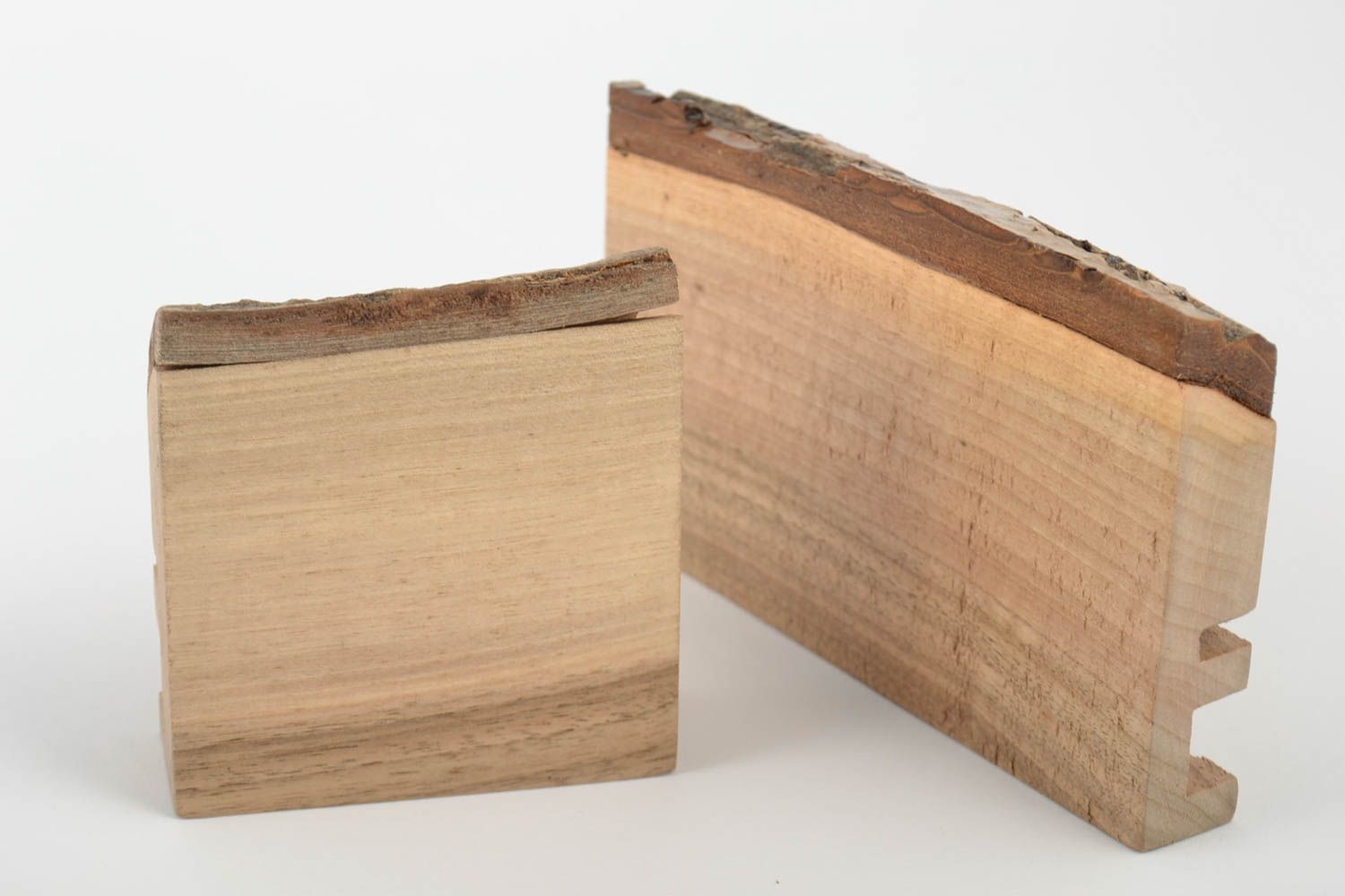 Sujetadores para móvil y tablet ecológicos de madera artesanales 2 piezas foto 4