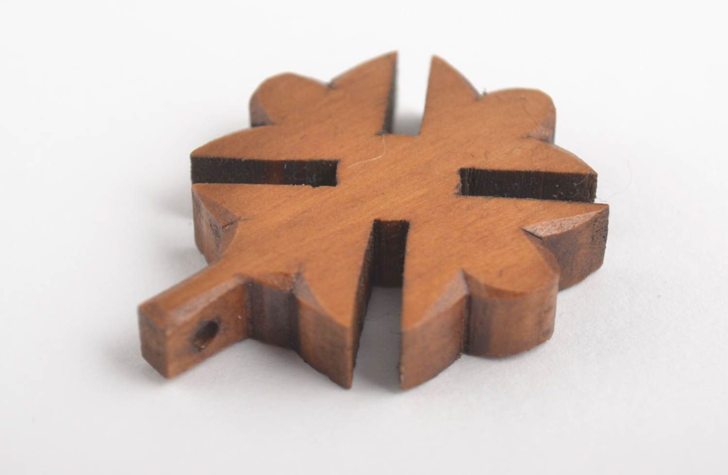 Handmade Kreuz aus Holz Damen Schmuck Holzkreuz Anhänger braun schwarz schön  foto 2