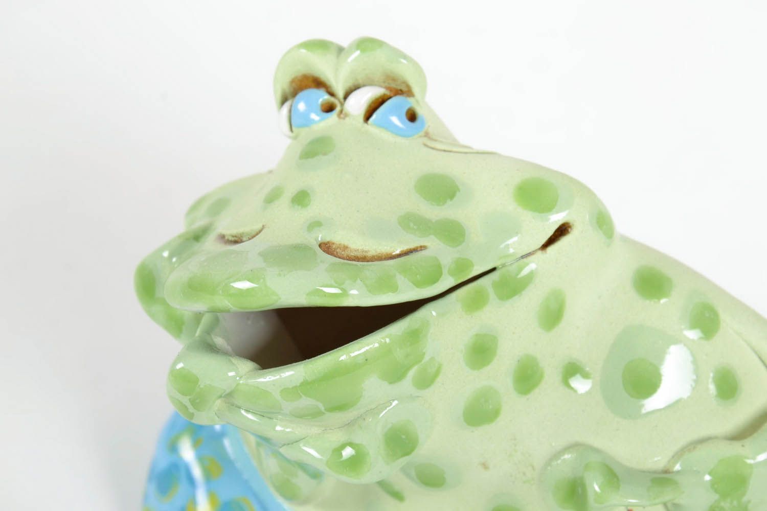 Ceramic money box Frog Laugher photo 2