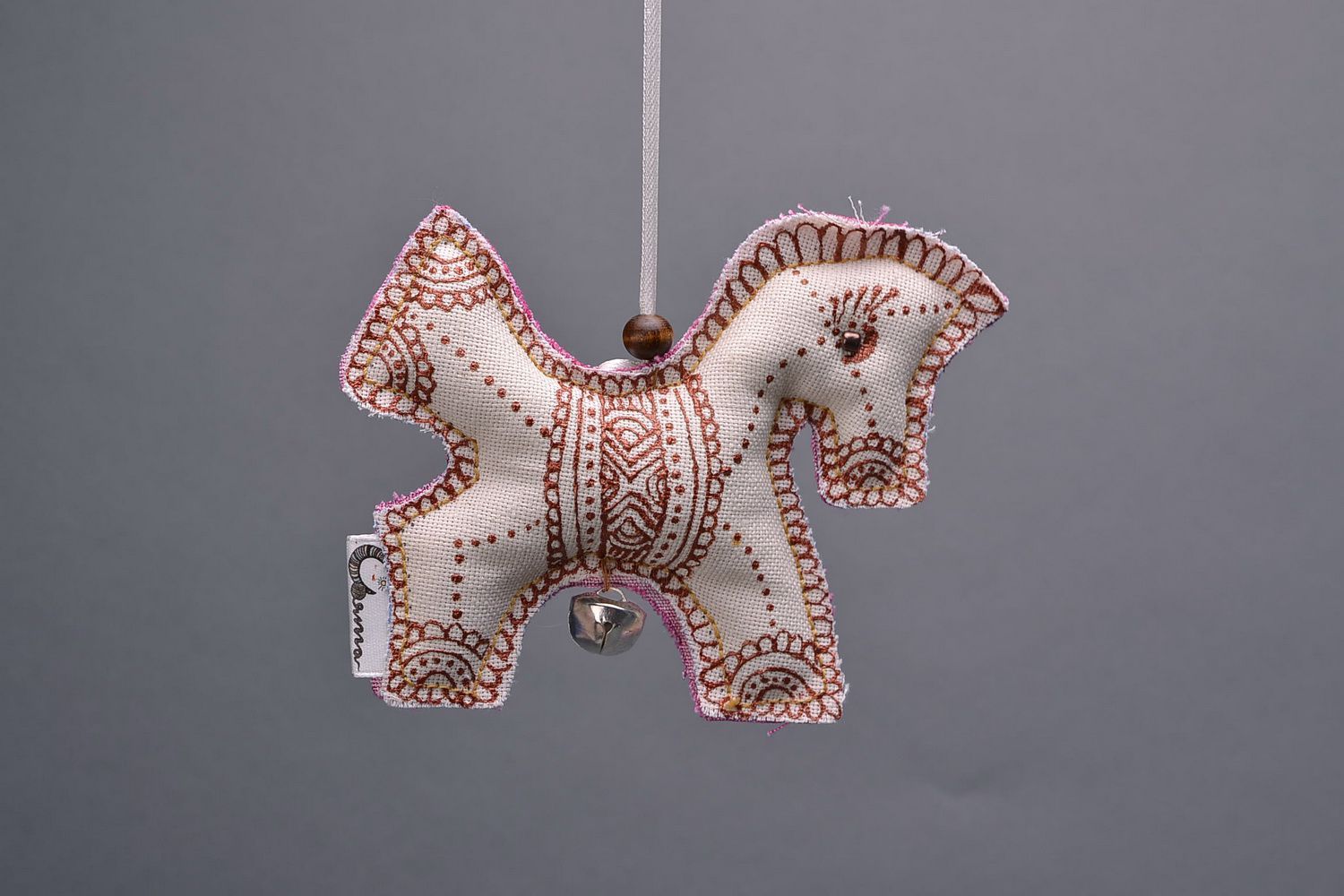 Interior pendant made of cloth White & pink Hobbyhorse photo 2