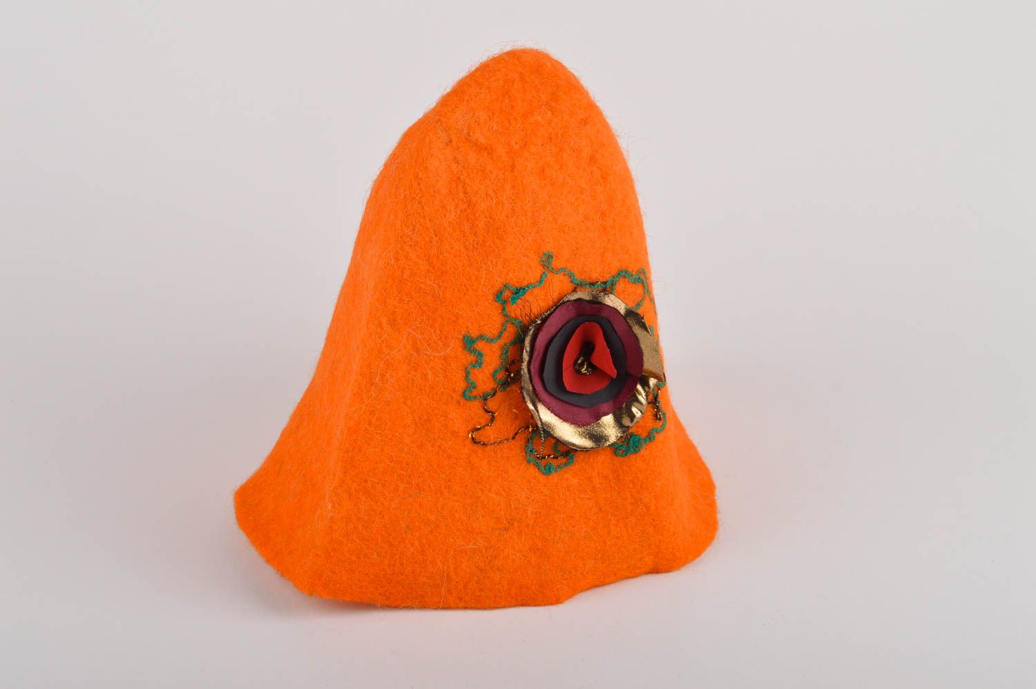 Handmade designer cap stylish cap with flower unusual female accessory photo 5