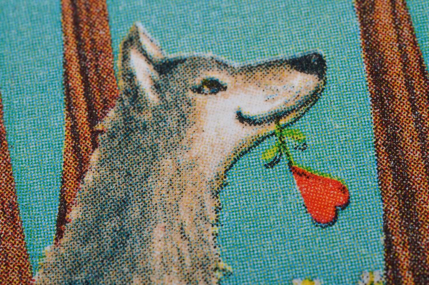 Handmade bright picture made using decoupage technique Little Red Riding Hood photo 3