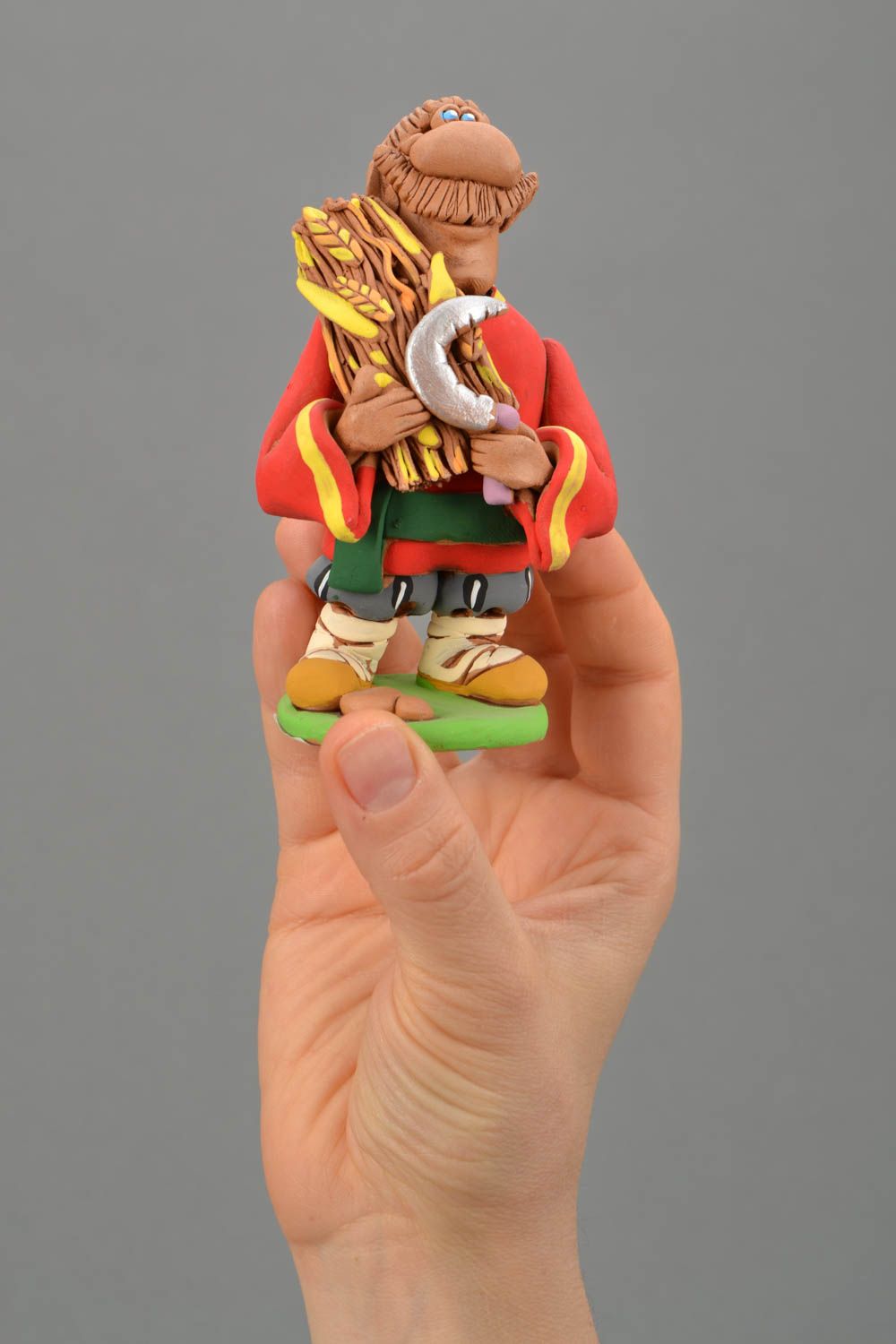 Ceramic figurine Cossack with Crop photo 2