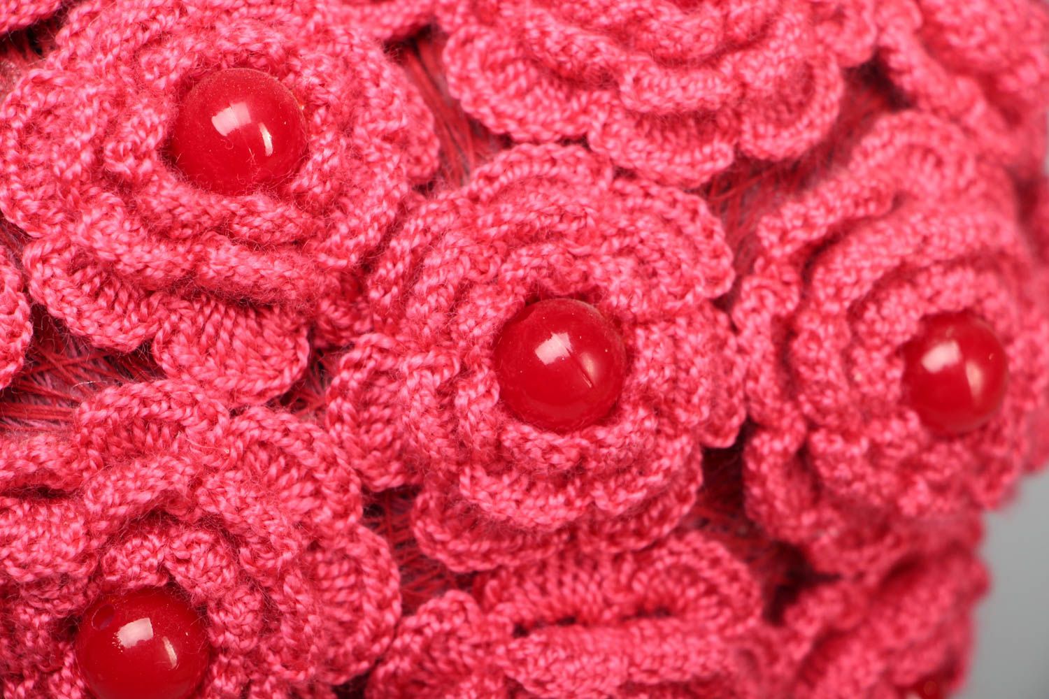 Heart-shaped crochet decorative tree  photo 2