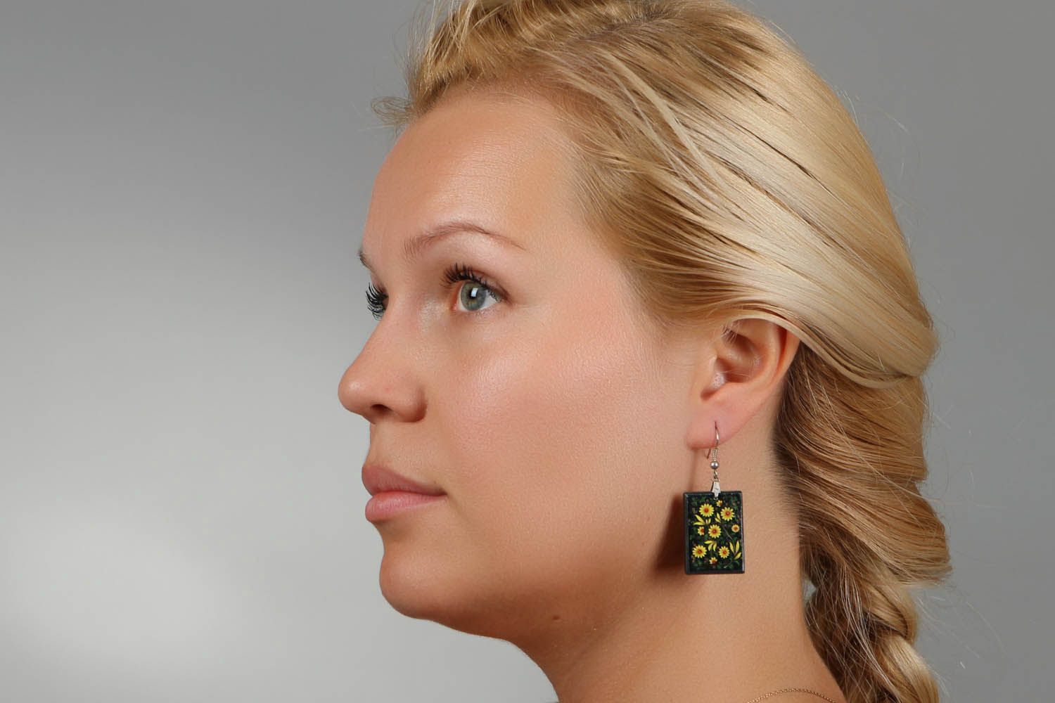 Earrings with decoupage  photo 4