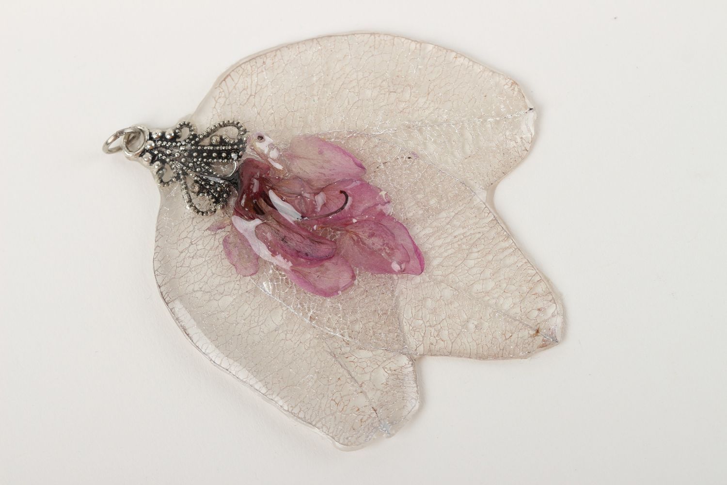 Handmade pendant for women unusual accessory epoxy jewelry gift ideas photo 2