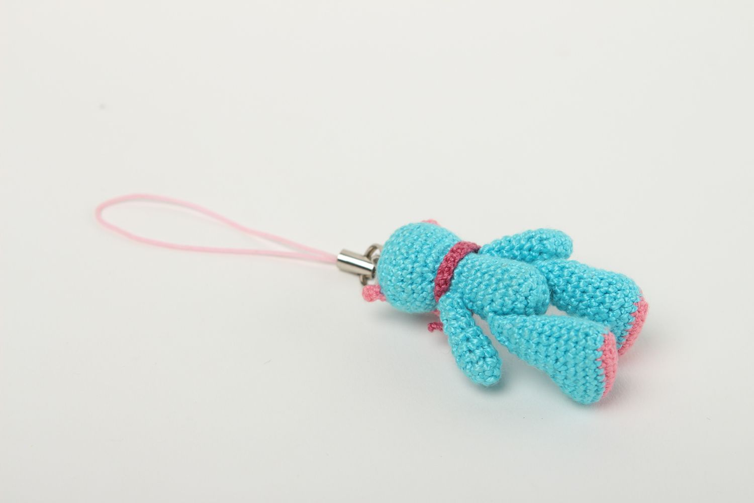 Handmade crocheted keychain unusual designer keychain beautiful soft toy photo 4