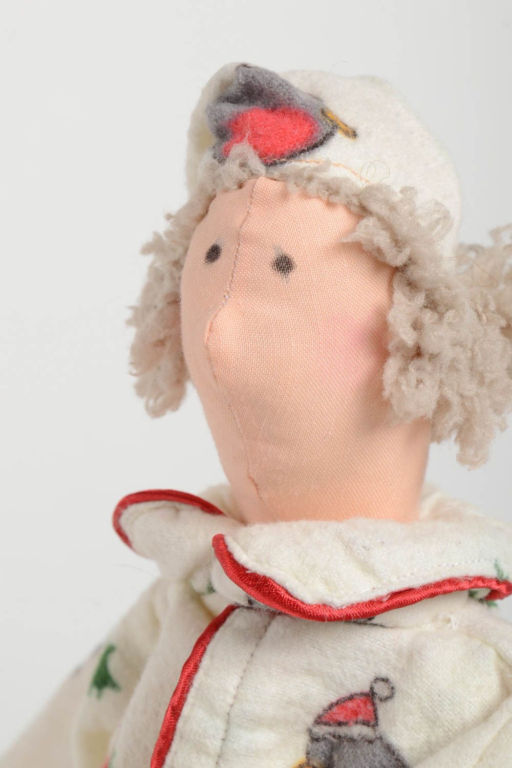 Авторская мягкая кукла ручной работы из хлопка Соня игрушка для дома и детей фото 5