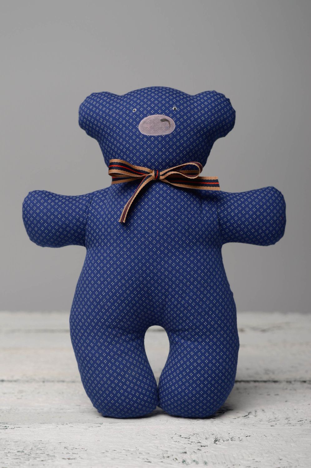 Handmade soft toy Blue Bear photo 1