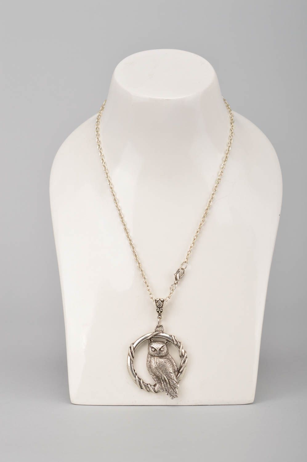 Stylish metal pendant beautiful unusual accessories designer handmade jewelry photo 2