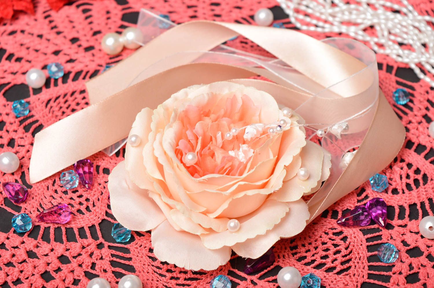 Handmade Armband für Trauzeugin Blumen Armband elegant Hochzeit Schmuck  foto 1