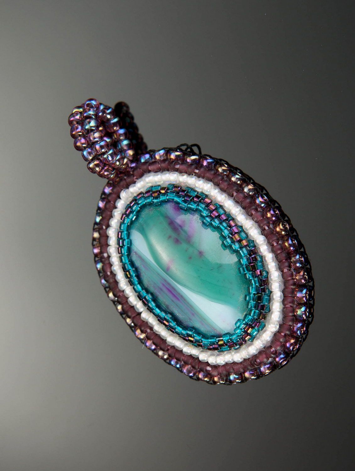 Vintage pendant with agate photo 2