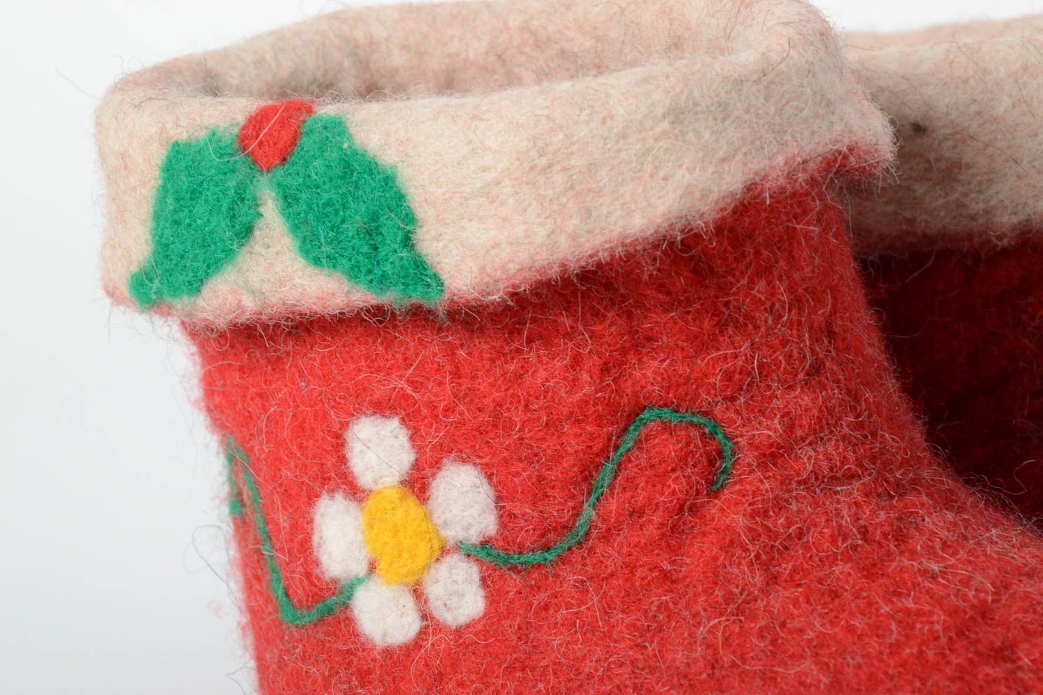 Pantuflas de fieltro hechos a mano calzado de casa regalo original para niño foto 5