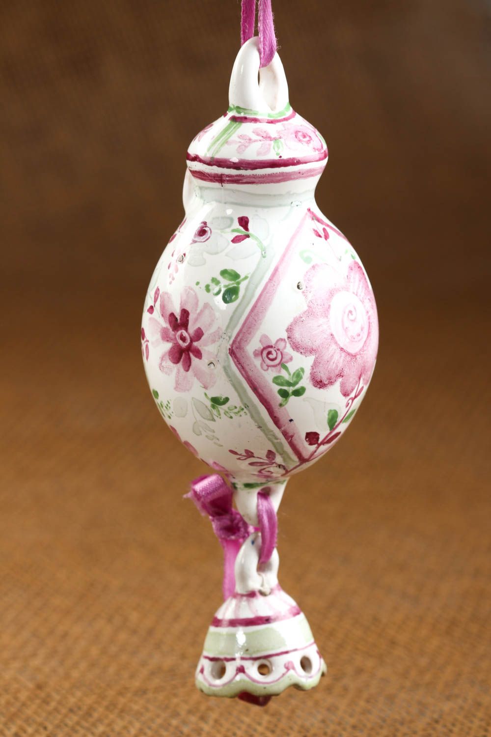 Campana artesanal huevo de Pascua decoración de hogar regalo original foto 1