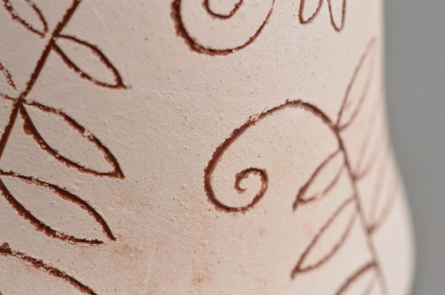 Originelles Designer Keramik Glöckchen handgemacht mit Bemalung für Öko Dekor foto 5