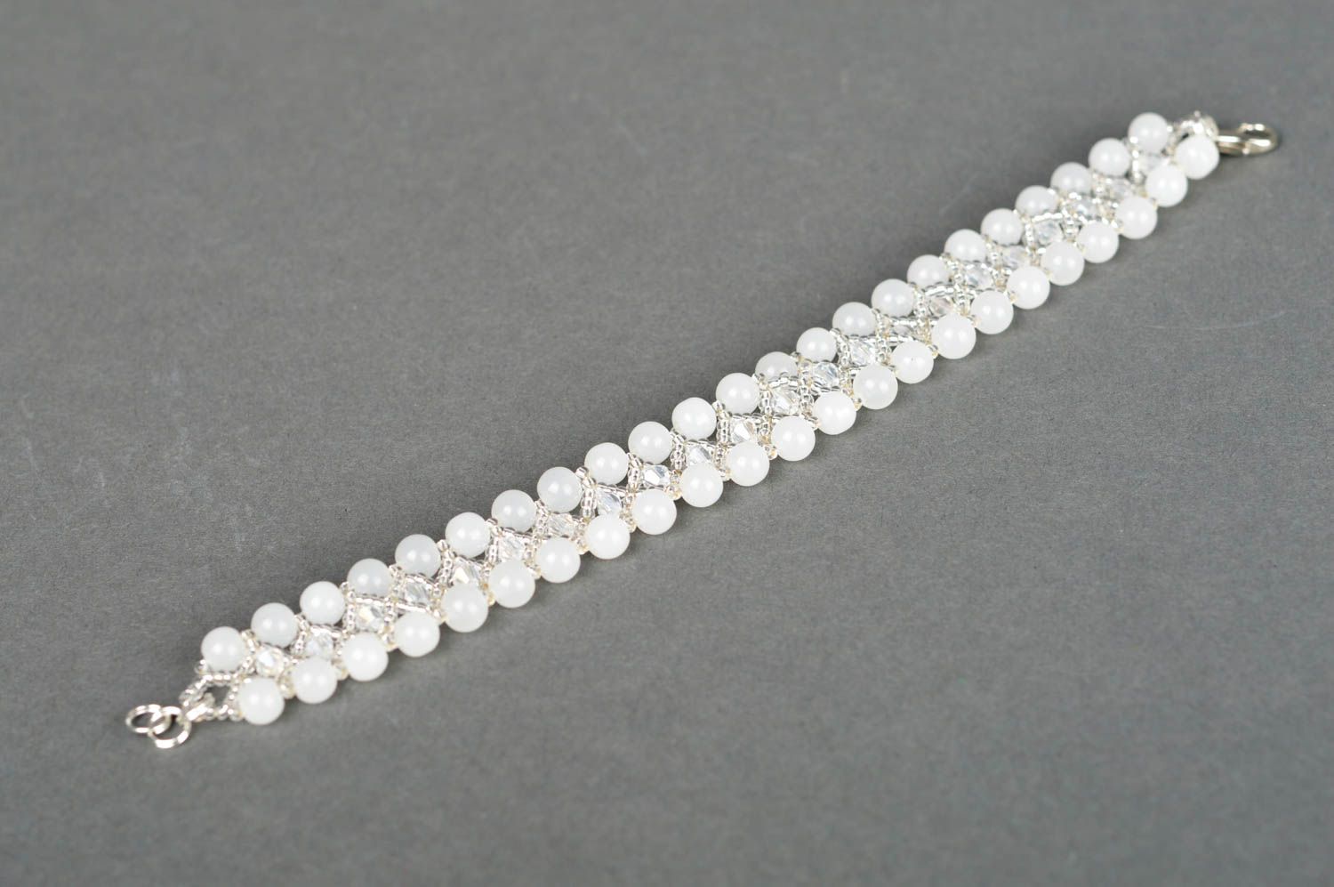 White beads two-layer elegant bracelet for teen girl photo 3