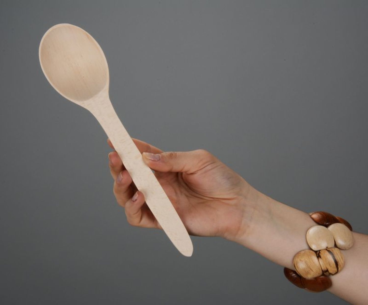 Cucchiaio di legno fatto a mano attrezzi da cucina stoviglie di legno 

 foto 2