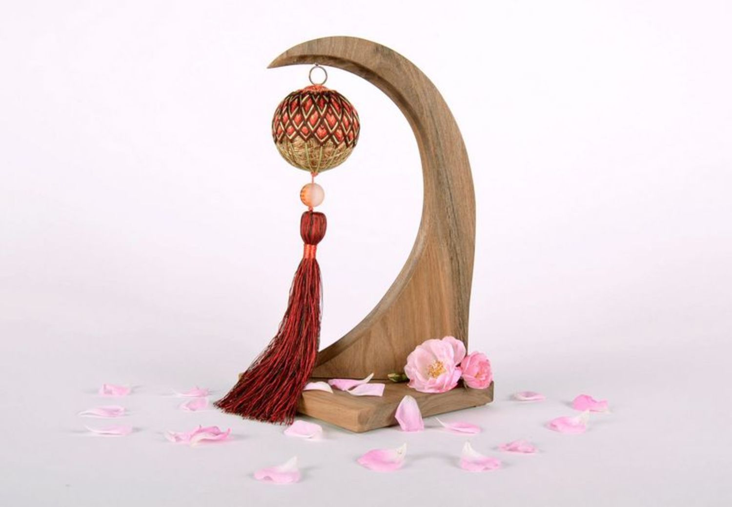 Pingente Temari no estilo oriental brinquedo da árvore bola foto 1