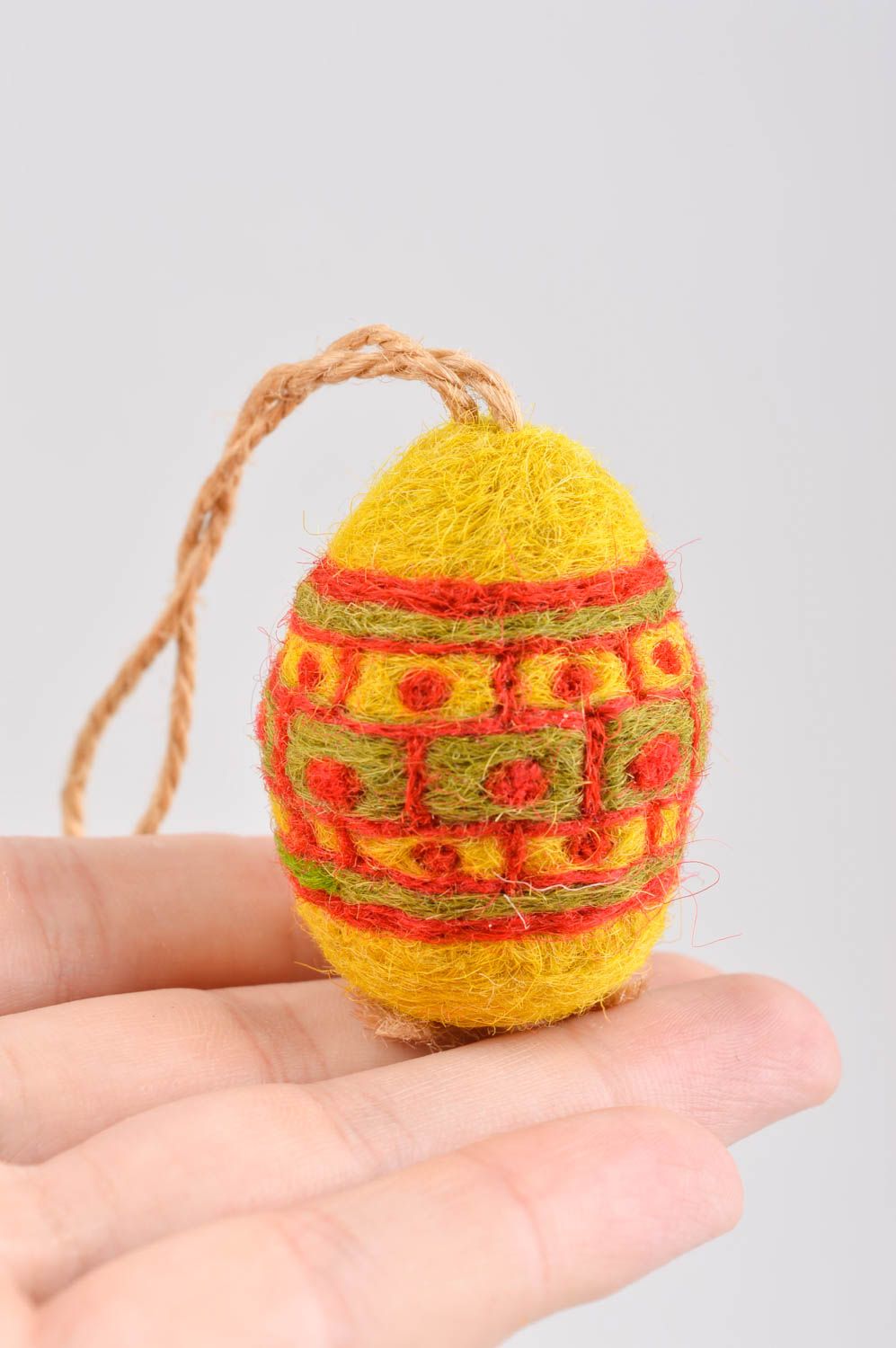 Cute handmade soft toy Christmas tree decoration felted wool toy gift ideas photo 4