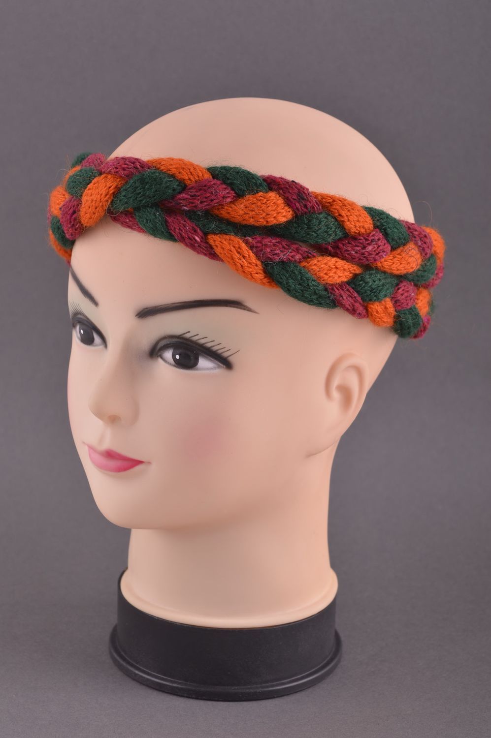 Handmade designer knitted headband warm headband fashion accessories for women photo 1