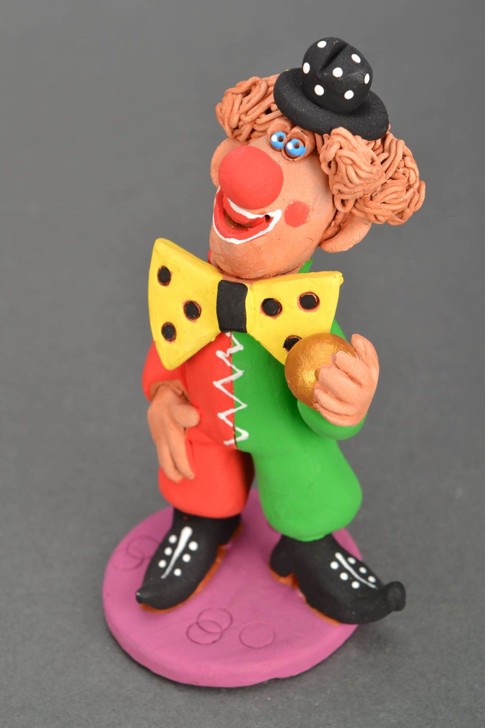 Figurine en céramique faite main Clown   photo 3