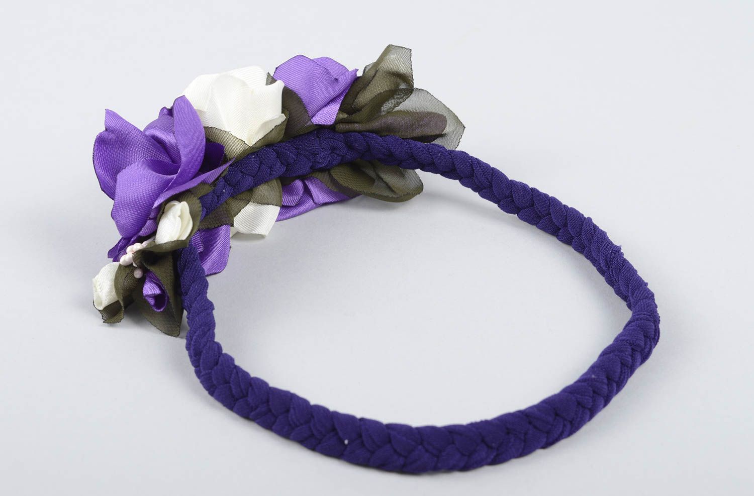 Haarschmuck Blüte handgemacht Haarband Blumen Accessoire für Kinder zweifarbig foto 2