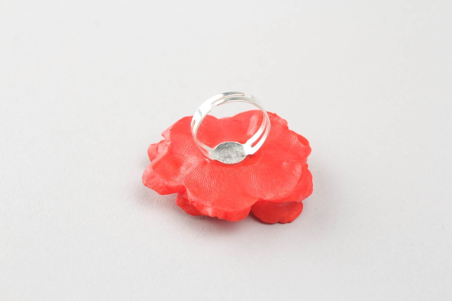Polymer clay ring Flower photo 4