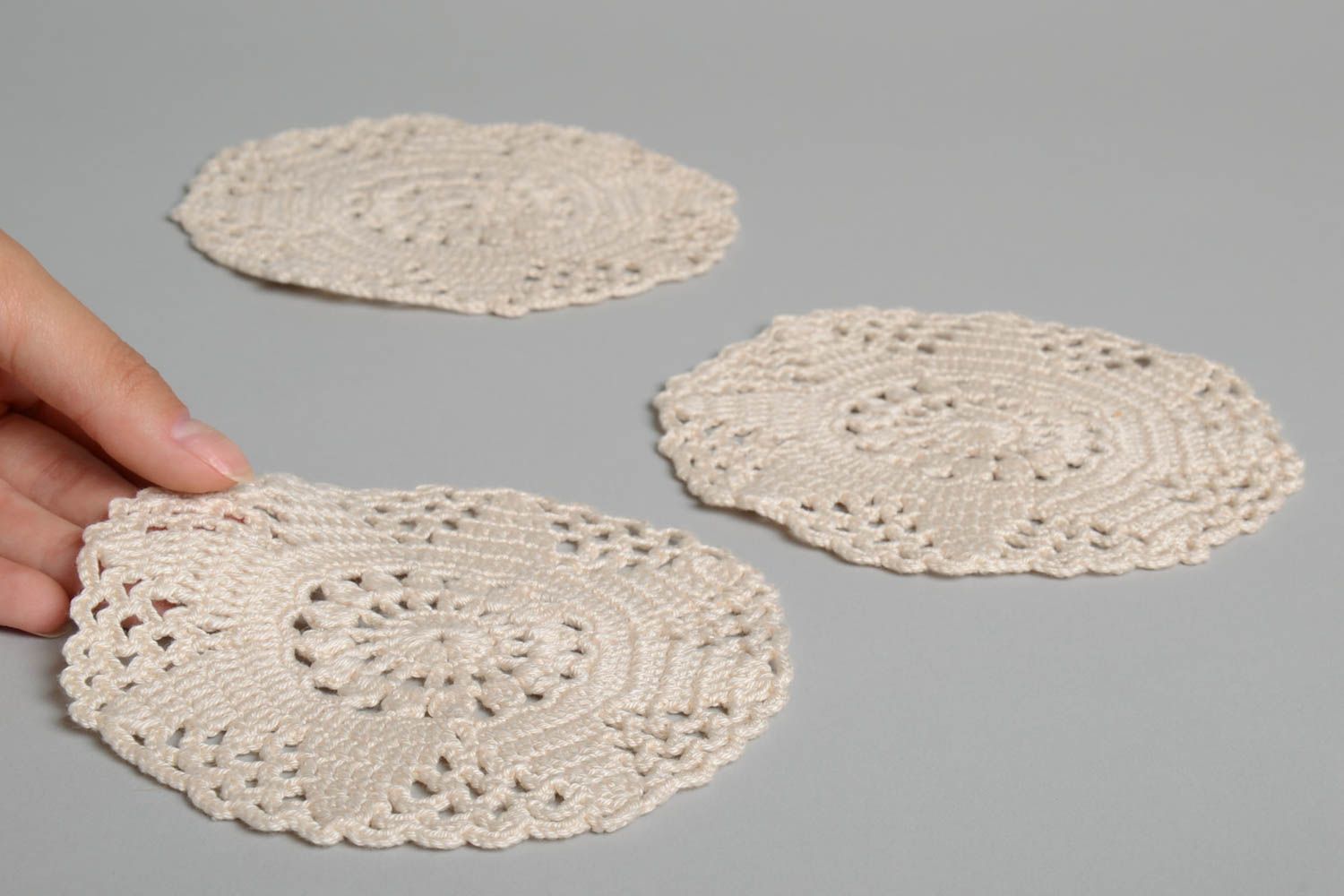 Handmade openwork napkins crochet napkins kitchen napkin interior ideas photo 3