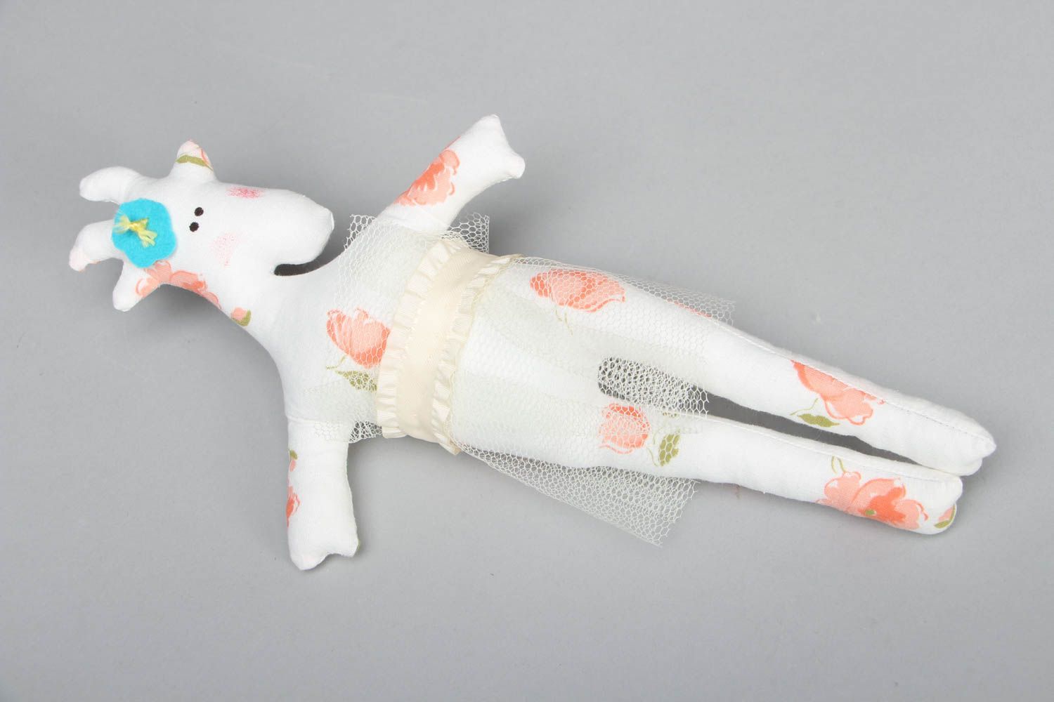 Soft fabric toy Goat in Skirt photo 1
