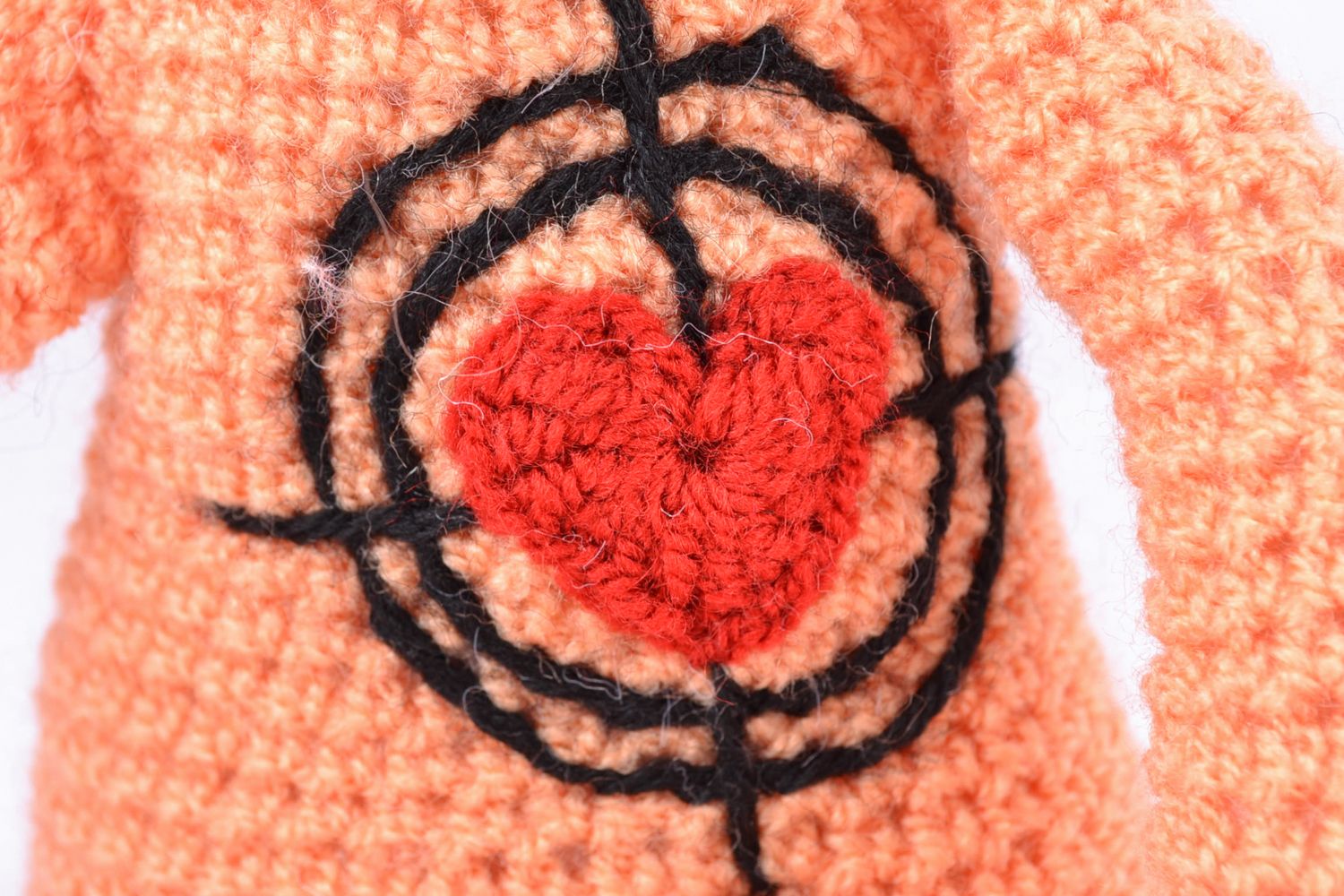 Peluche chat amoureux tricotée faite main petit cadeau original romantique photo 2