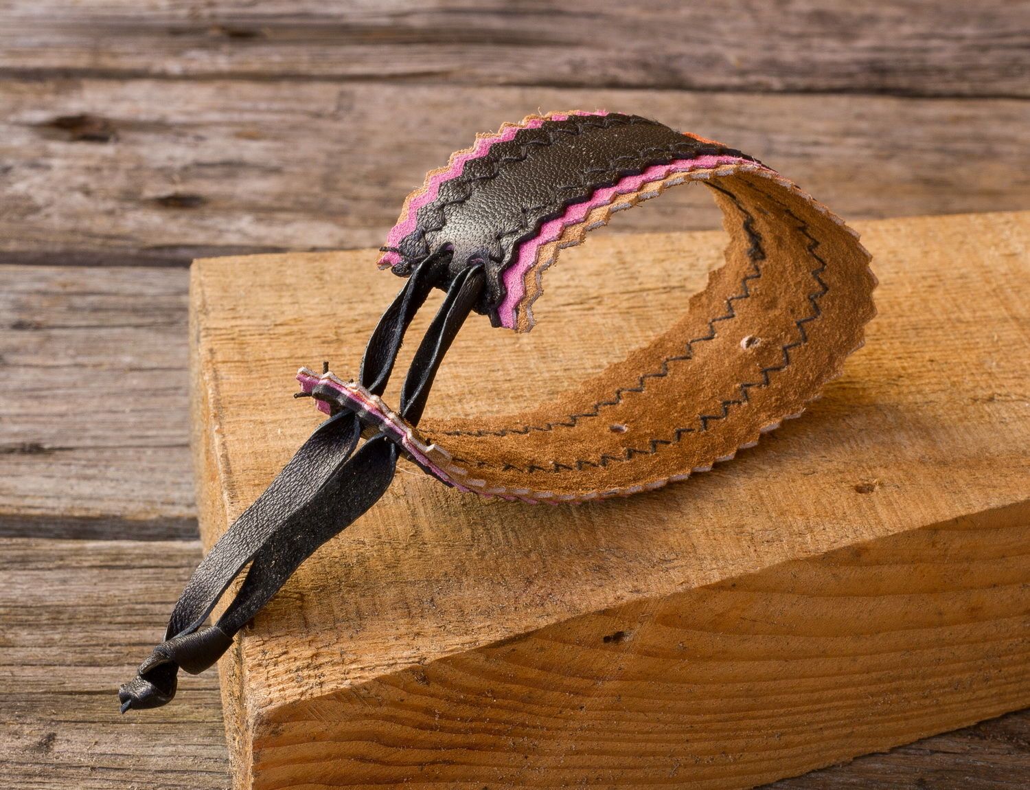 Handmade Leather bracelet  photo 4