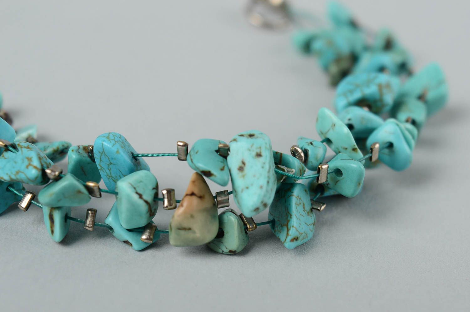 Handmade bracelet turquoise bracelet designer jewelry stylish accessories photo 5