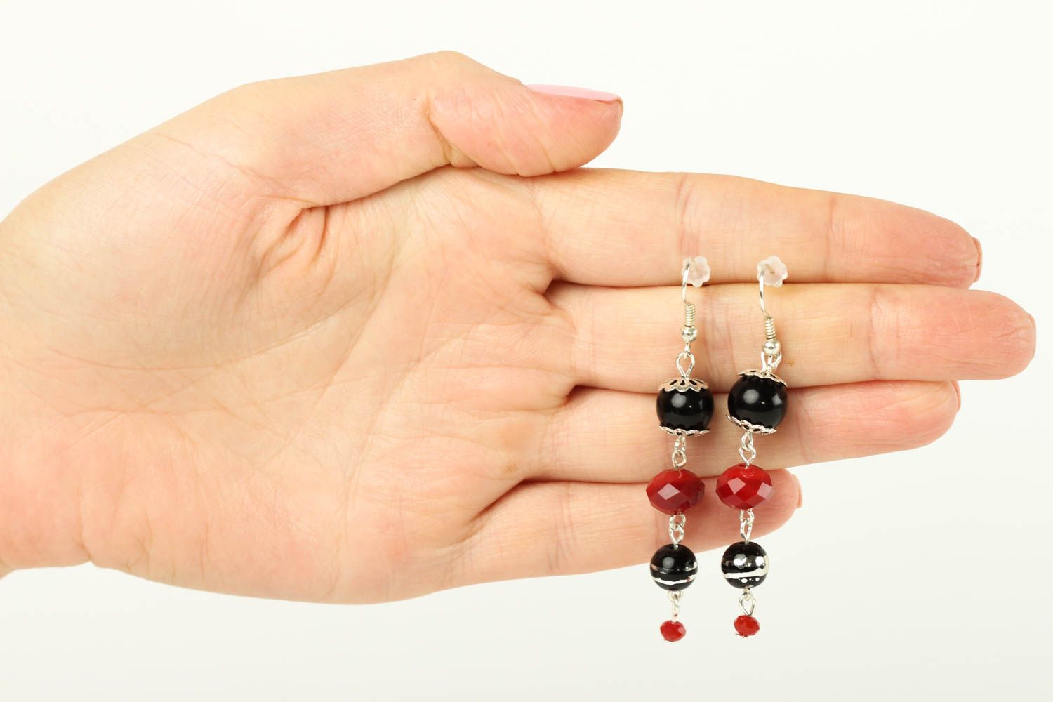 Handmade crystal earrings stylish earring with beads fashion jewelry for girls photo 5
