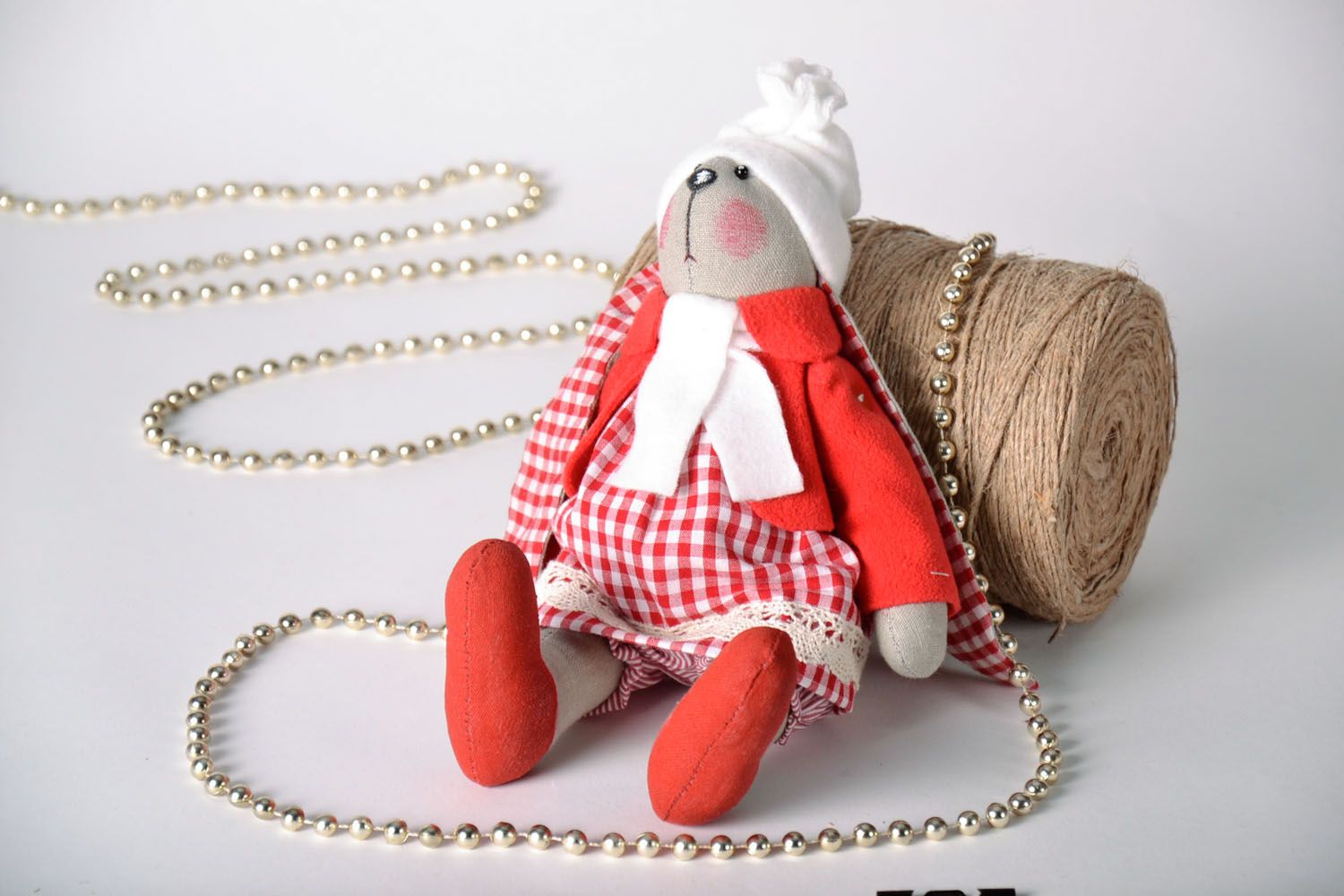 Linen toy New Year's Hare photo 1