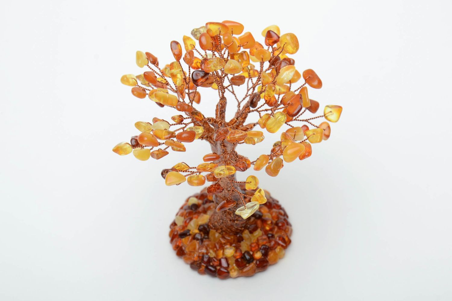 Natural gemstone bonsai with amber photo 3