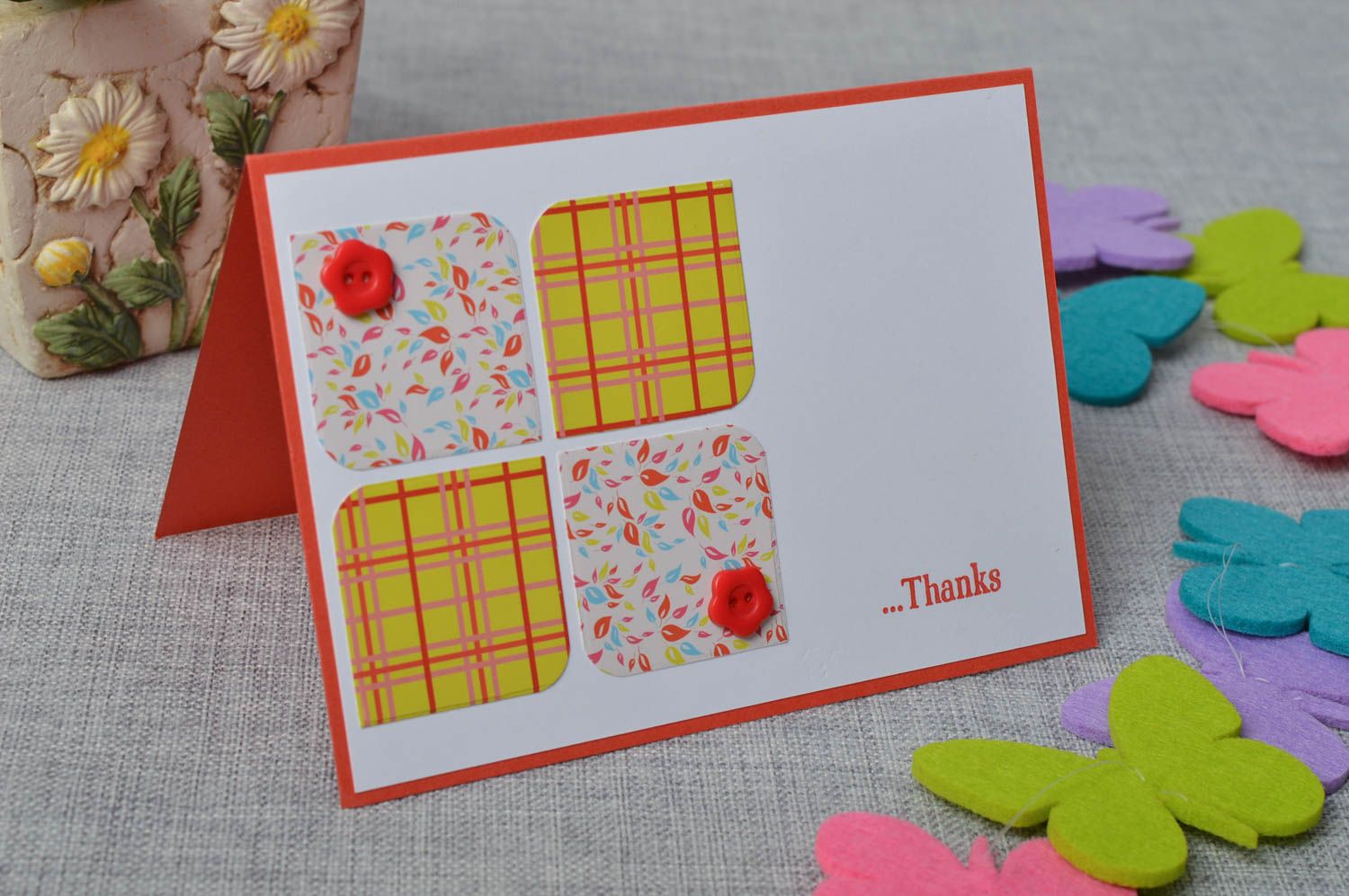 Schöne Grußkarte handmade Grußkarten aus Papier Scrapbooking Karte als Geschenk foto 1