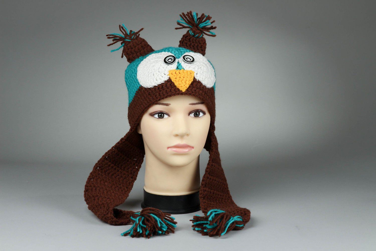 Crochet hat Owl photo 2