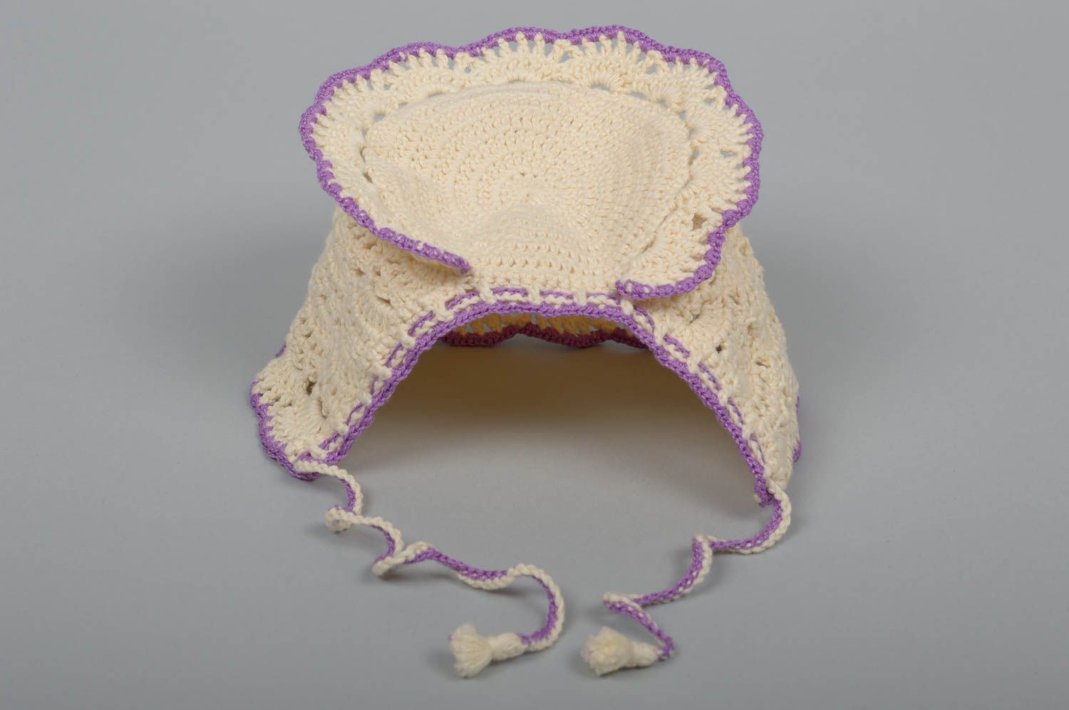 Beautiful handmade crochet baby hat baby bonnet design accessories fashion baby photo 3
