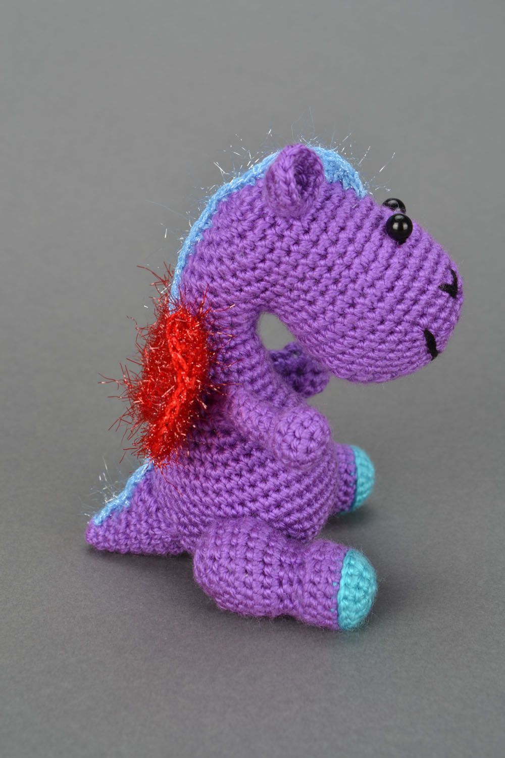 Jouet tricot au crochet fait main Petit dragon photo 3