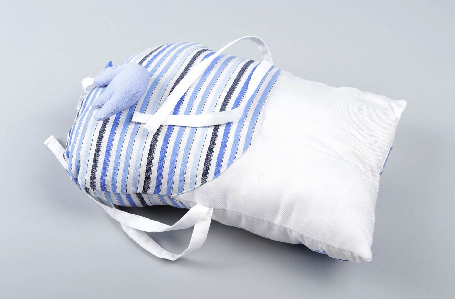 Бортик для детской кроватки хэндмэйд голубая защита на кроватку детский товар фото 9