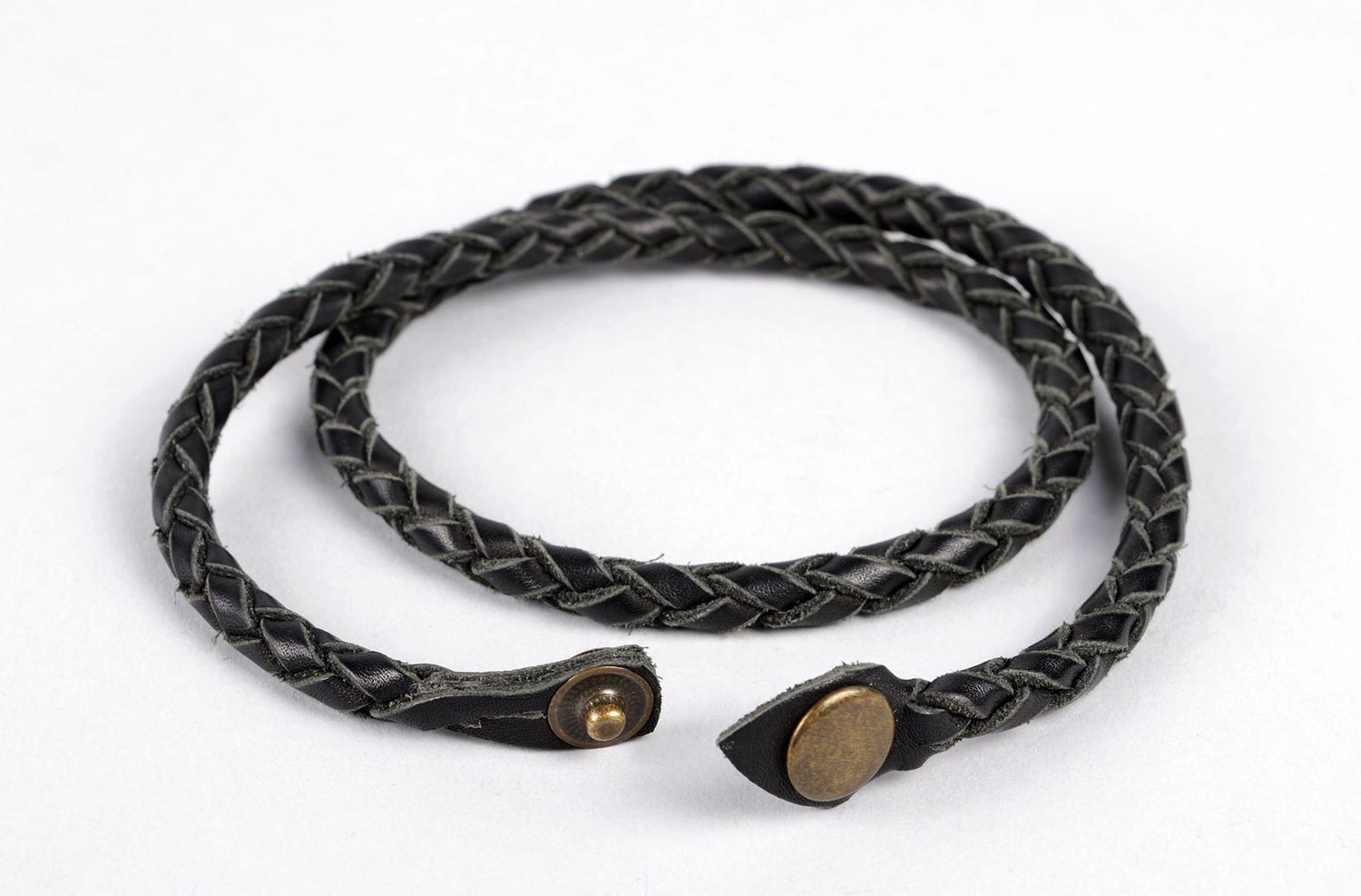 Unusual handmade leather bracelet double wrap bracelet unisex jewelry designs photo 4